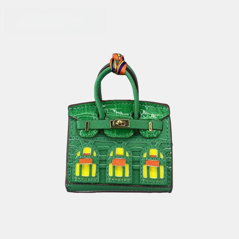 Mini House-shaped Bag Leather Bag Charm