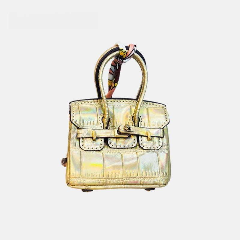 Mini House Bag Leather Bag Charm