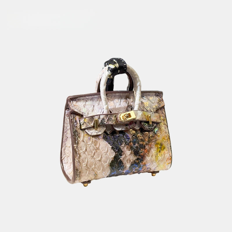 Mini Bag Crocodile Leather Bag Charm