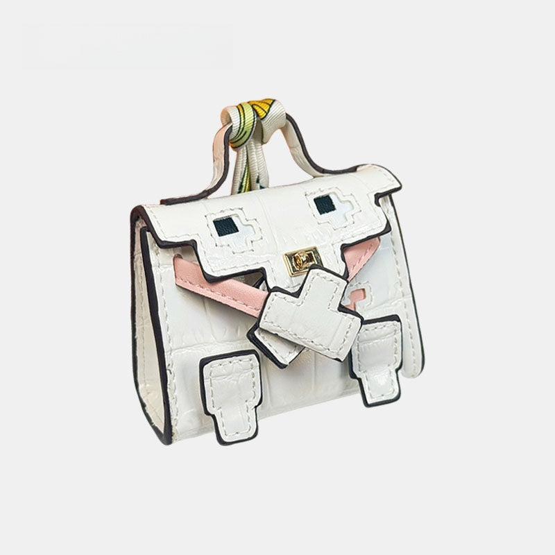 Baby-faced Mini Bag Leather Bag Charm