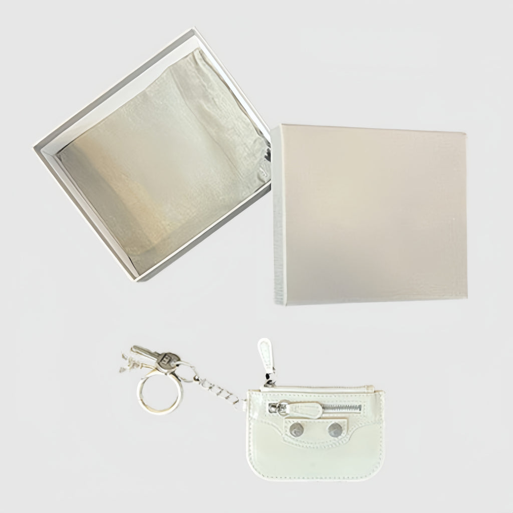 Keychain Handbag Zipper Card Holder Leather Bag Charm