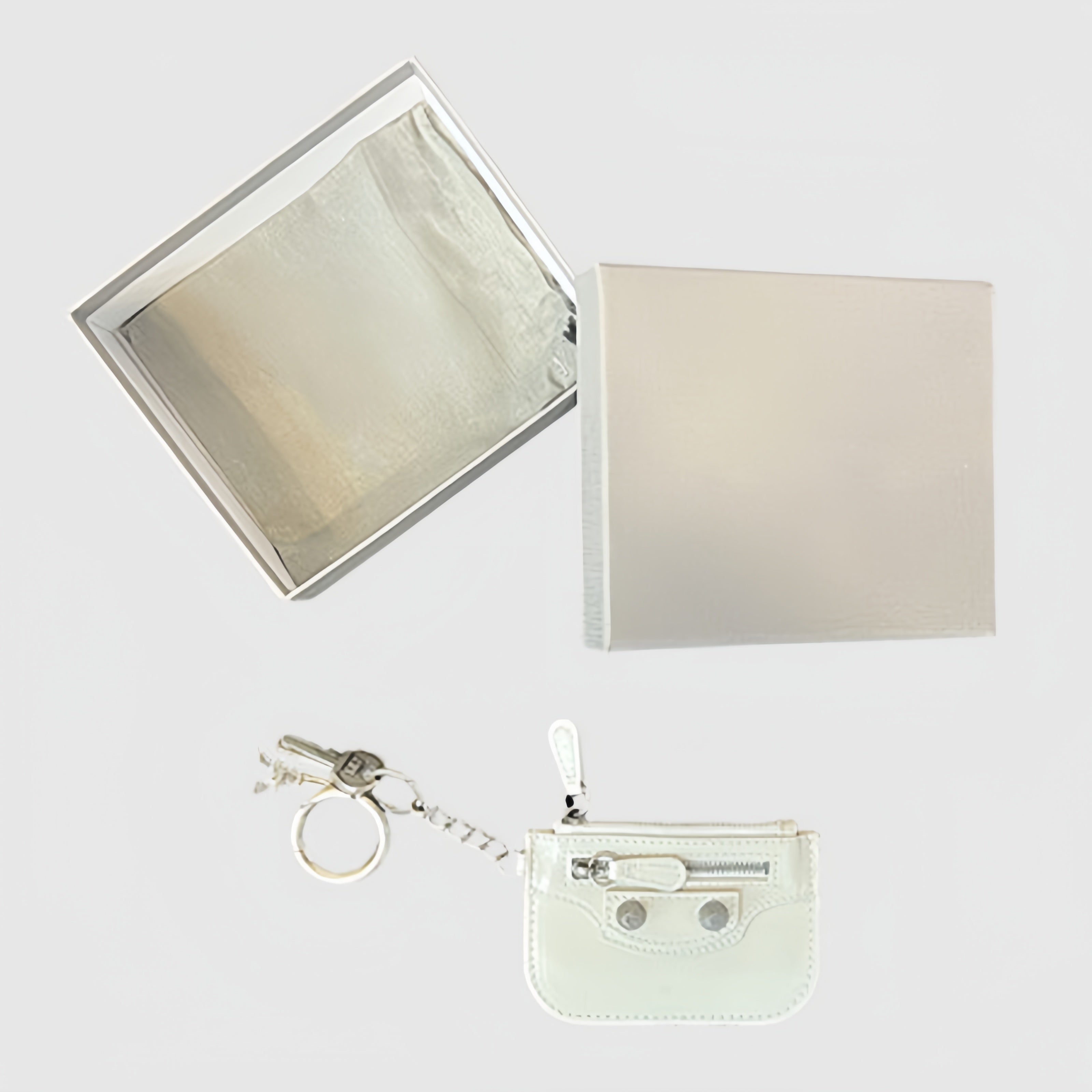 Keychain Handbag Zipper Card Holder Leather Bag Charm
