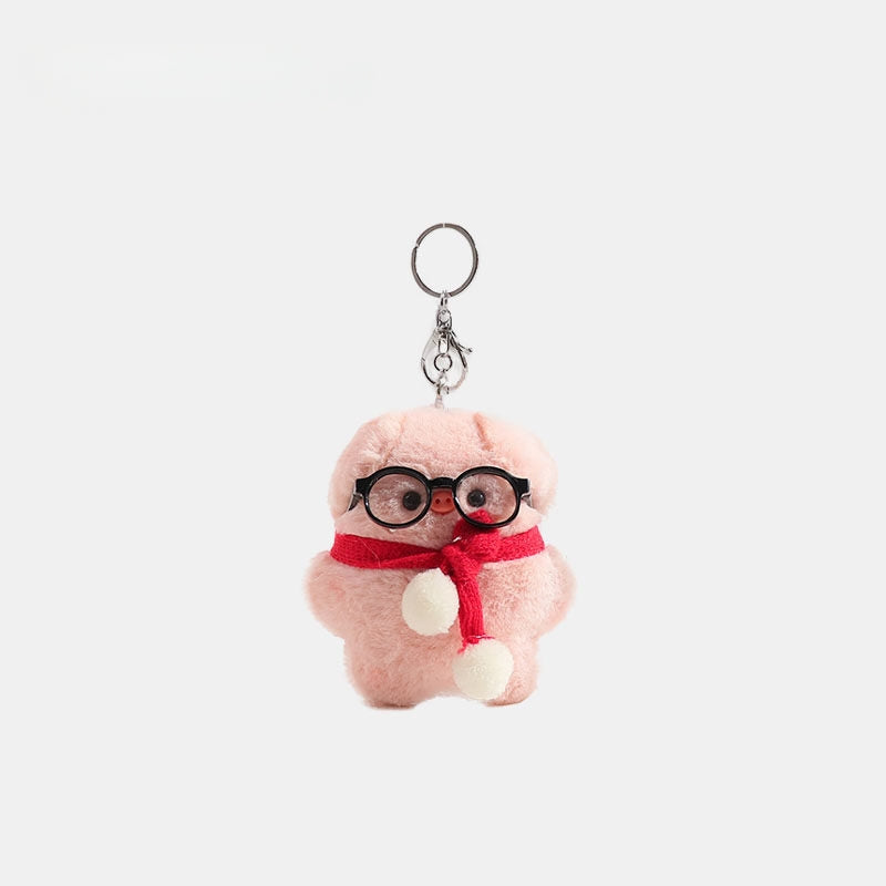 Girly Pink Pig Fluffy Bag Charm