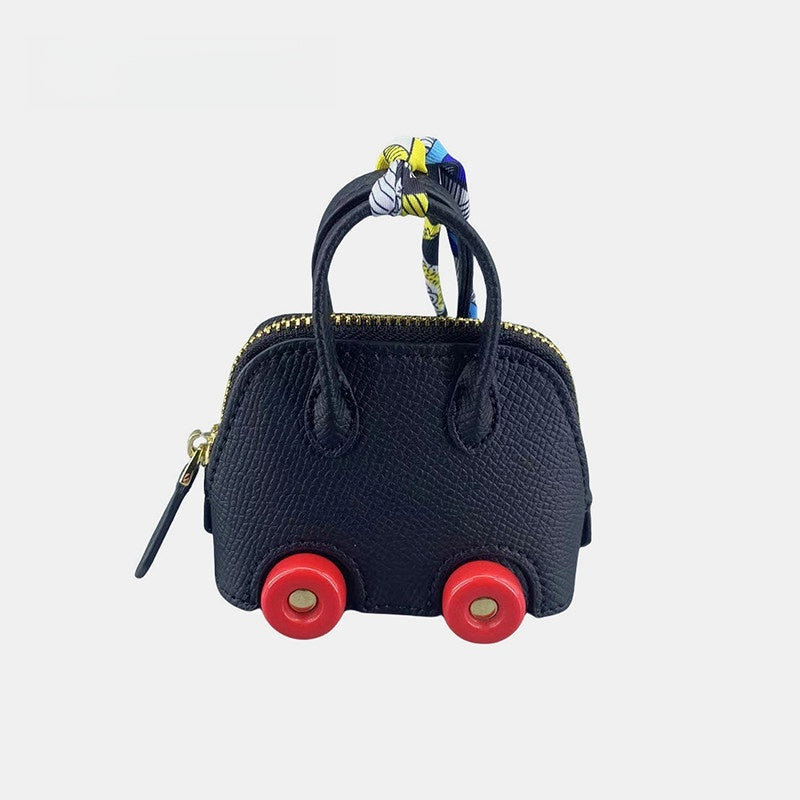 Wheel Shell Bag Leather Bag Charm