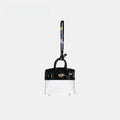 Transparent Key & Headphone Pouch Leather Bag Charm