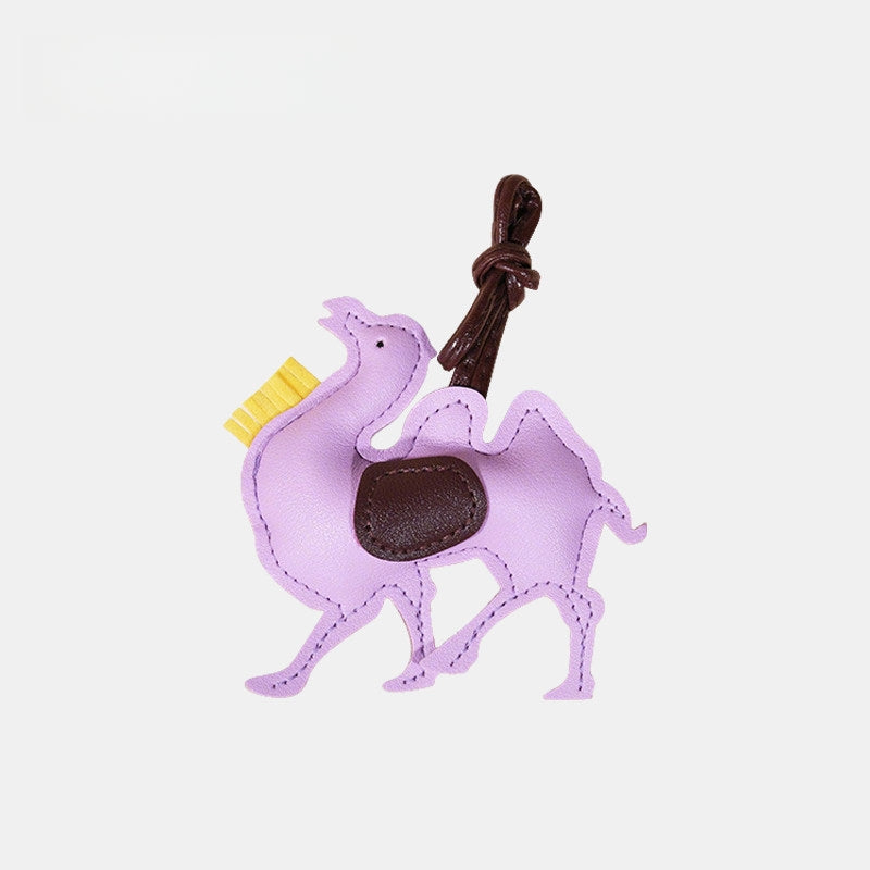 Camel Leather Bag Charm