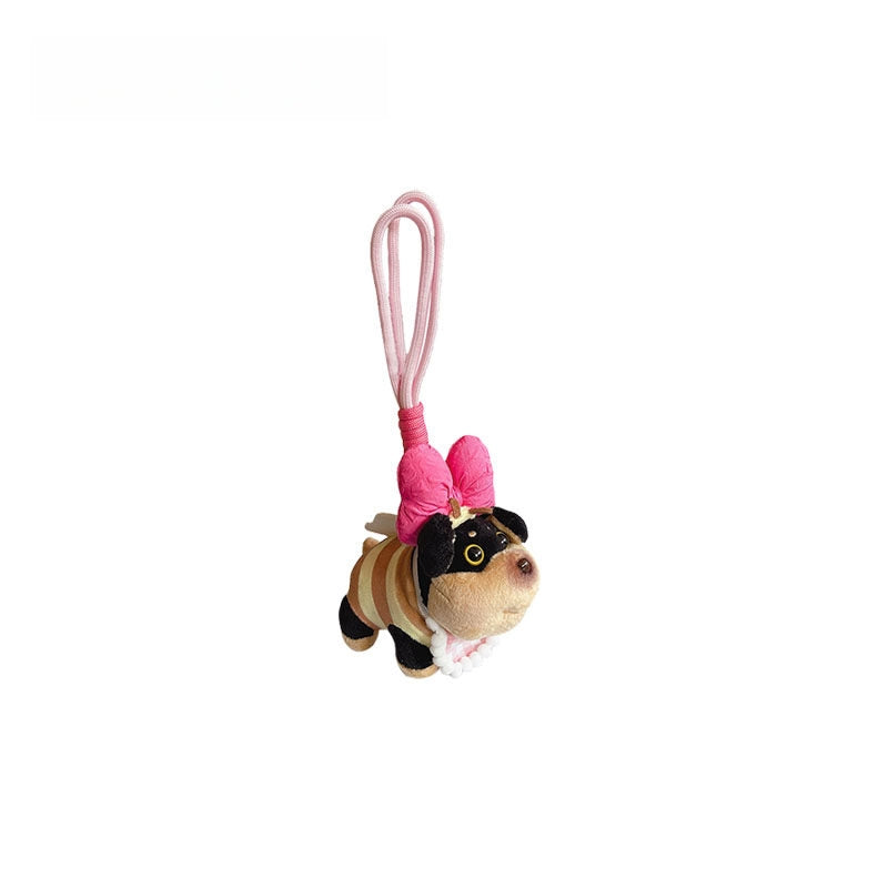 Bee Puppy Fluffy Bag Charm