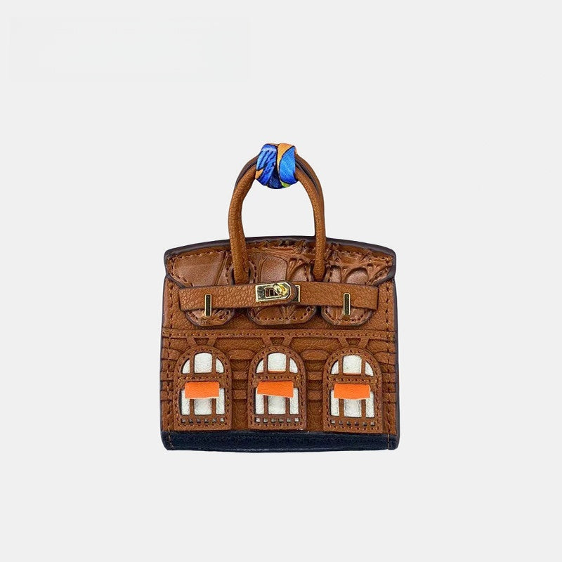 Mini House-shaped Bag Leather Bag Charm