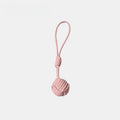 Candy-colored Knitted Ball Leather Bag Charm