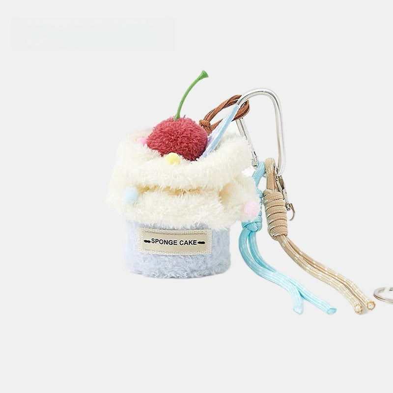 3D Plush Cake Fluffy Bag Charm
