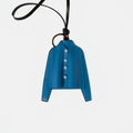 Blue Shirt Leather Bag Charm