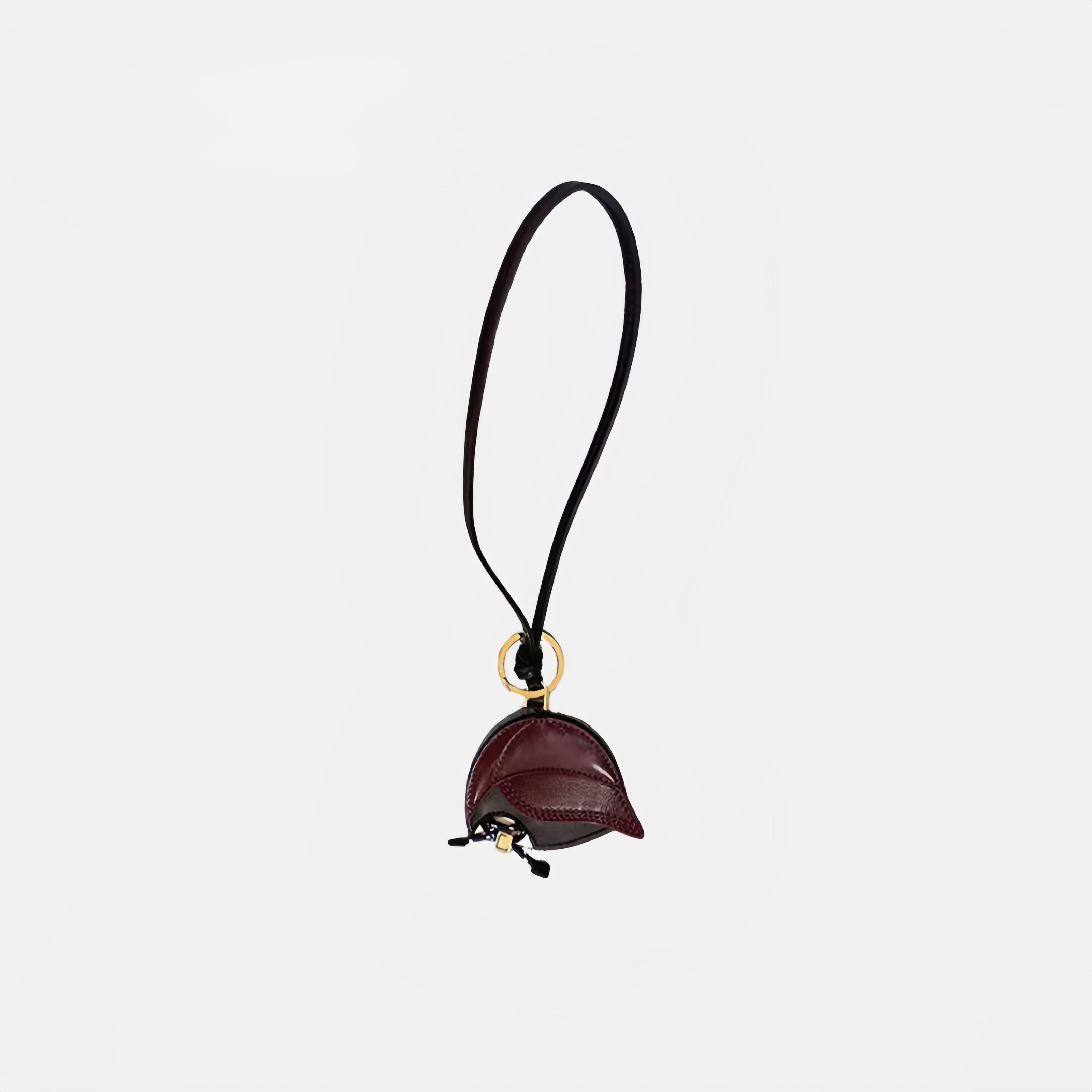 Beanie Hat Leather Bag Charm