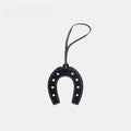 Horseshoe Leather Bag Charm
