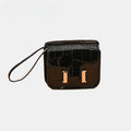 Mini Crocodile Grain Flap Bag Leather Bag Charm