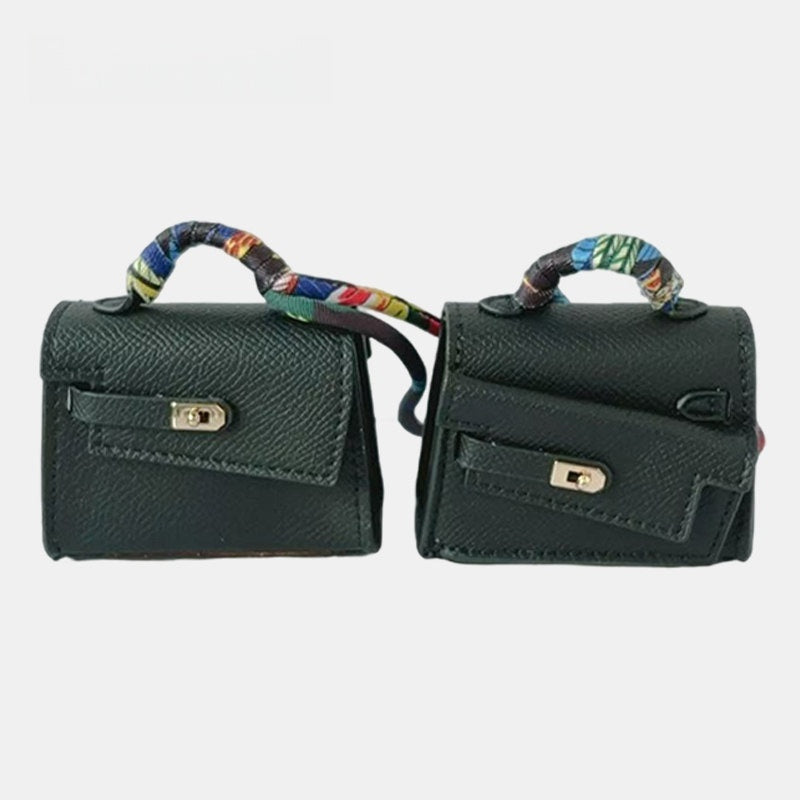 Elongated Mini Bag Leather Bag Charm