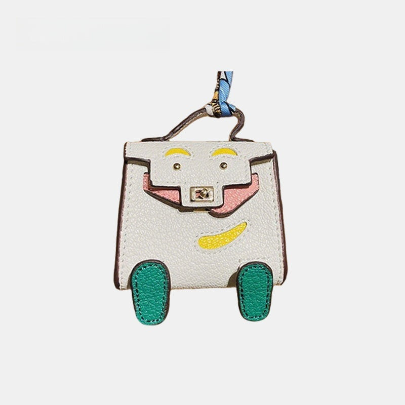 Baby-faced Mini Bag Leather Bag Charm