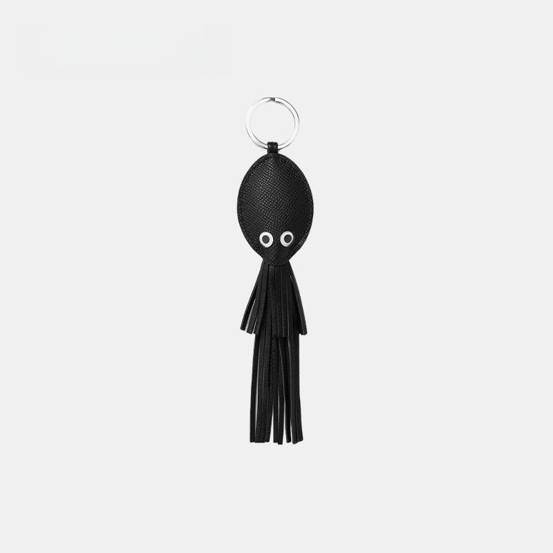 Tassel-designed Squid Leather Bag Charm