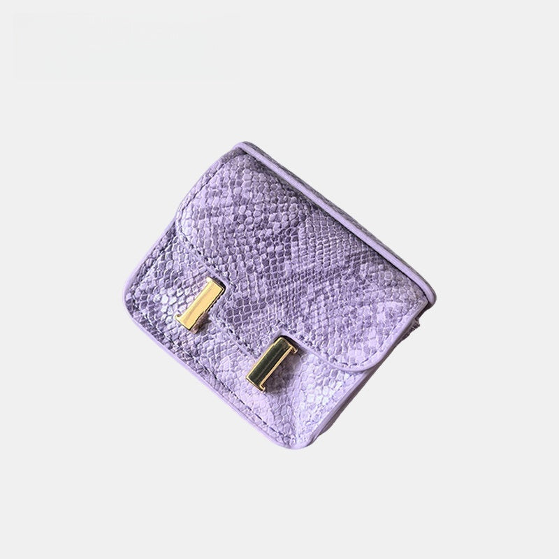 Mini Snake Grain Flap Bag Leather Bag Charm