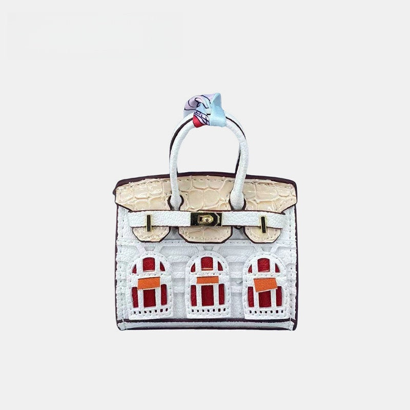 Mini House-shaped Bag Leather Bag Charm