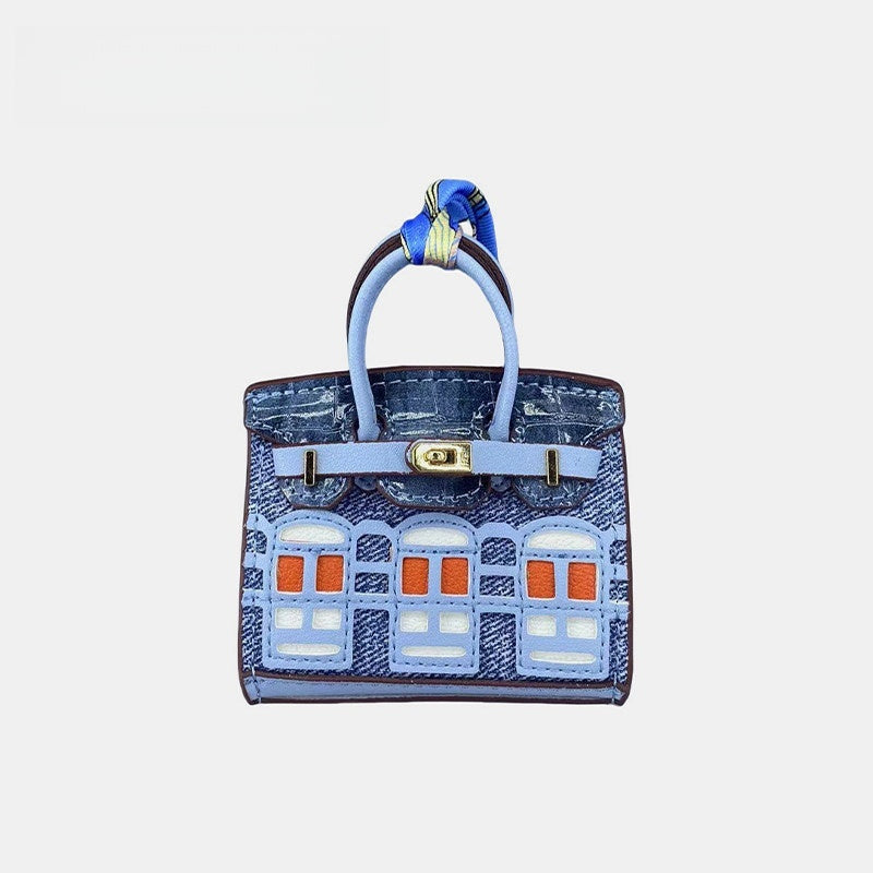 Mini House-shaped Bag Leather Bag Charm