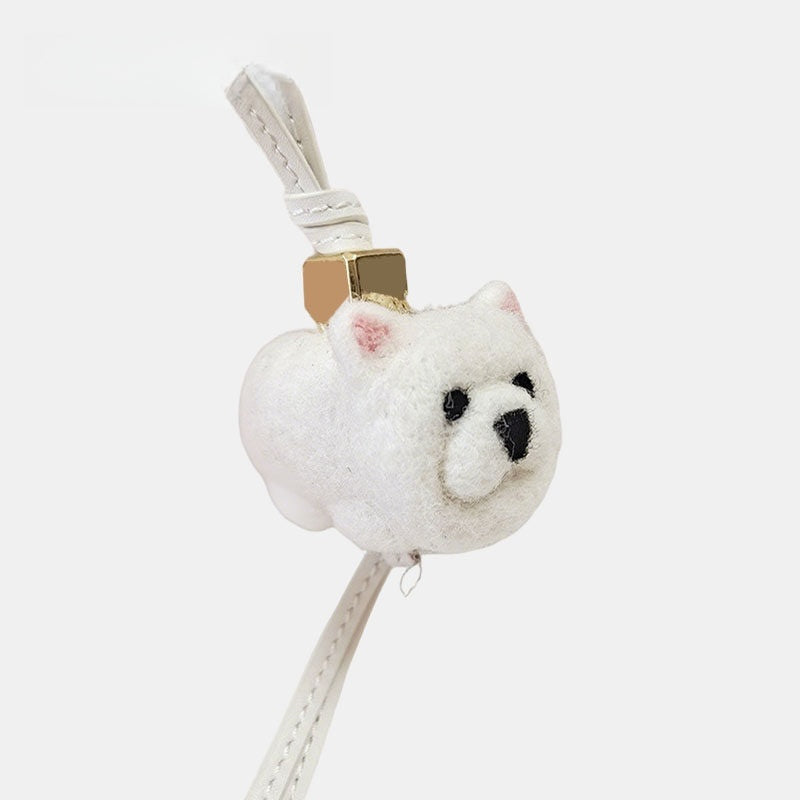 Chow Chow Wool Felt Fluffy Bag Charm