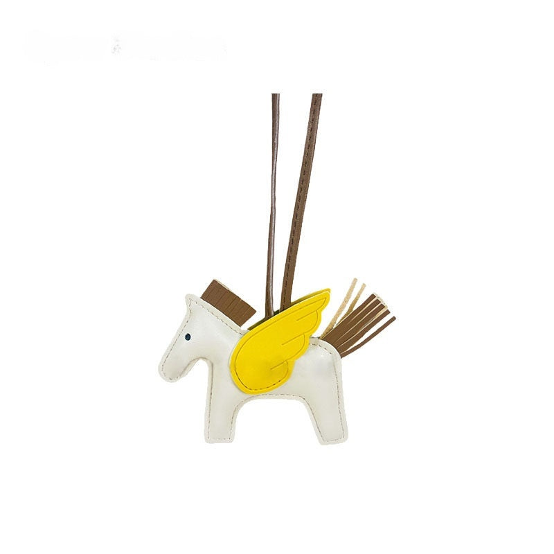 Multicolor Little Flying Horse Leather Bag Charm