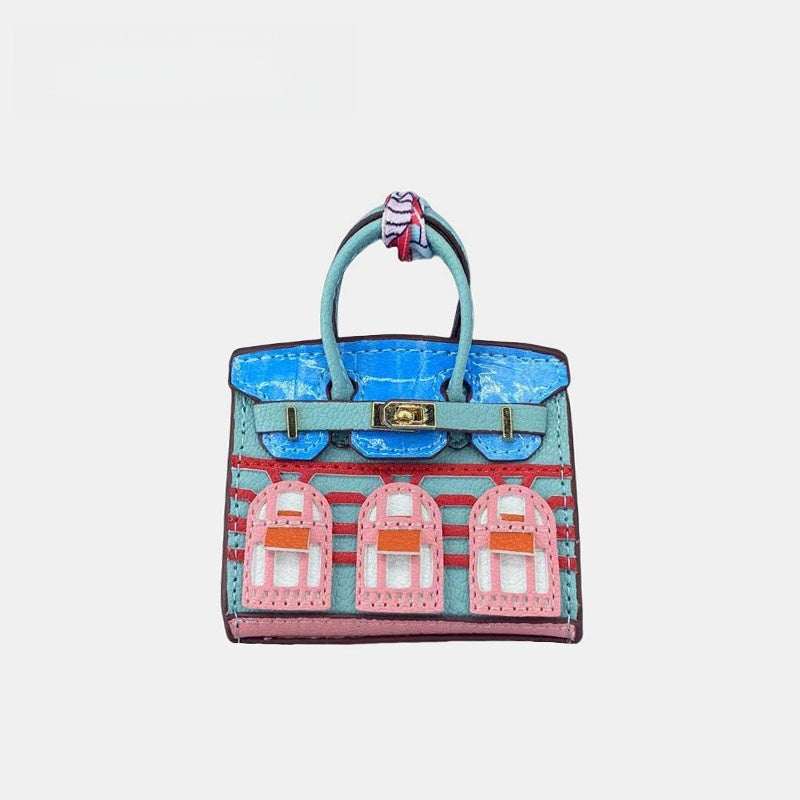 Mini House-shaped Bag Leather Bag Charm