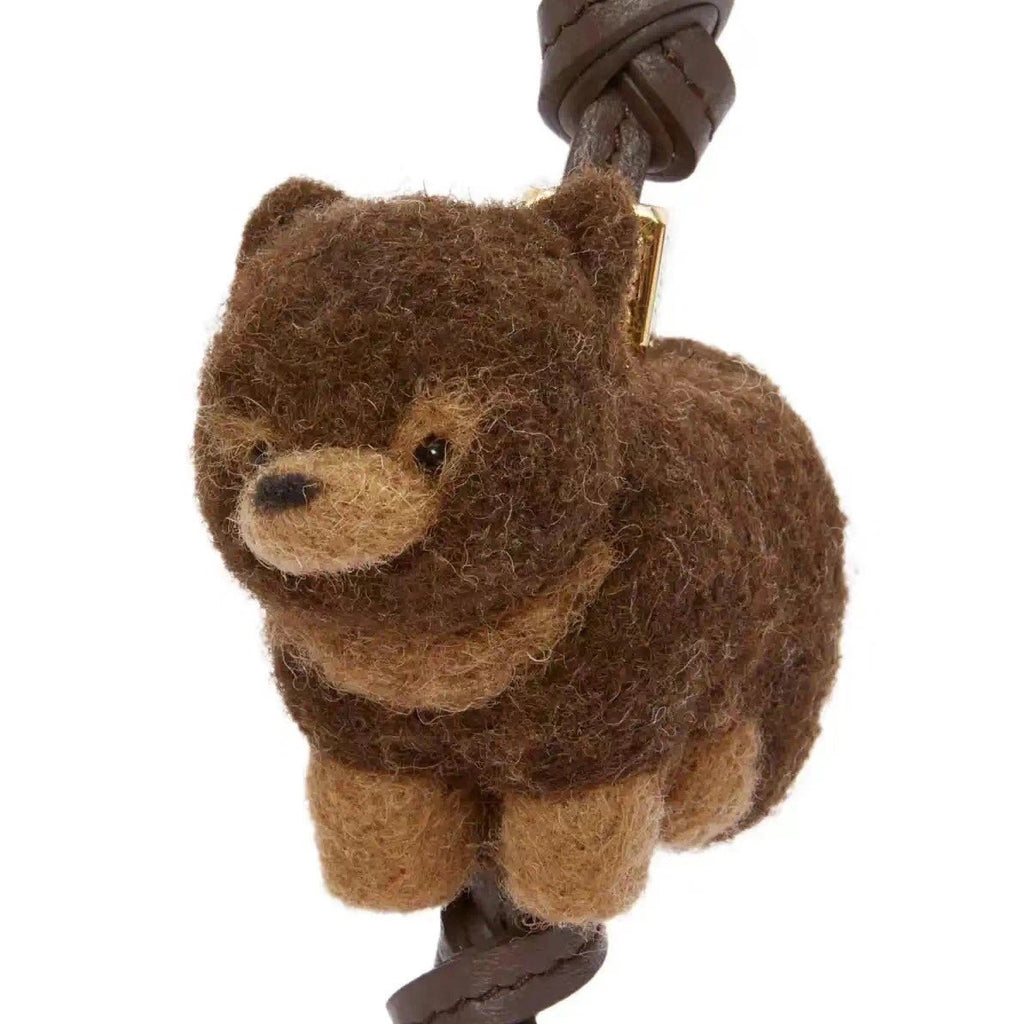 Pomeranian Wool Felt Fluffy Bag Charm
