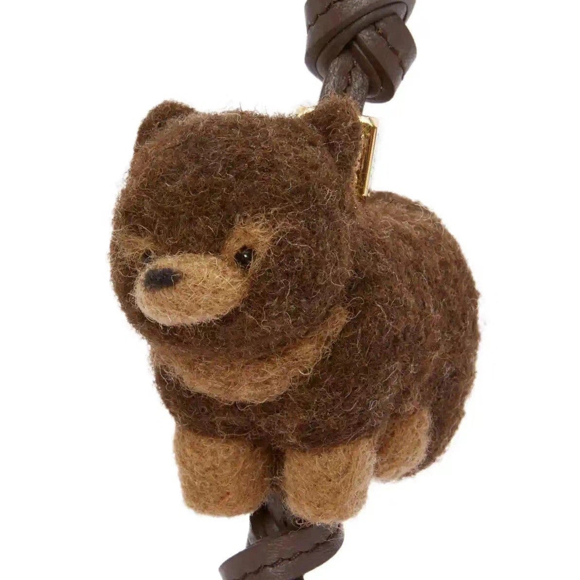 Pomeranian Wool Felt Fluffy Bag Charm
