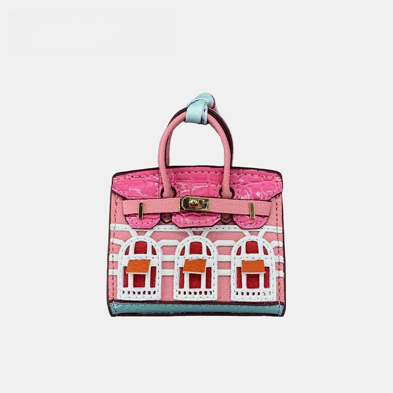 Mini House-shaped Bag Leather Bag Charm