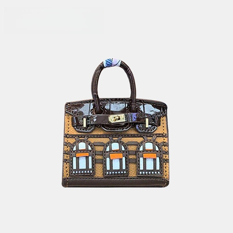 Mini House-shaped Bag Leather Bag Charm