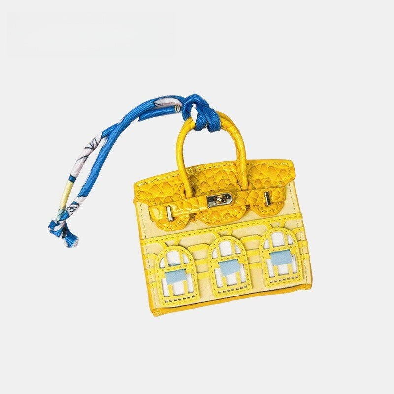 Mini House-shaped Bag Leather Bag Charm