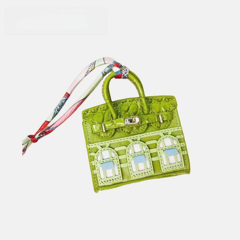 Mini House-shaped Bag Leather Bag Charm