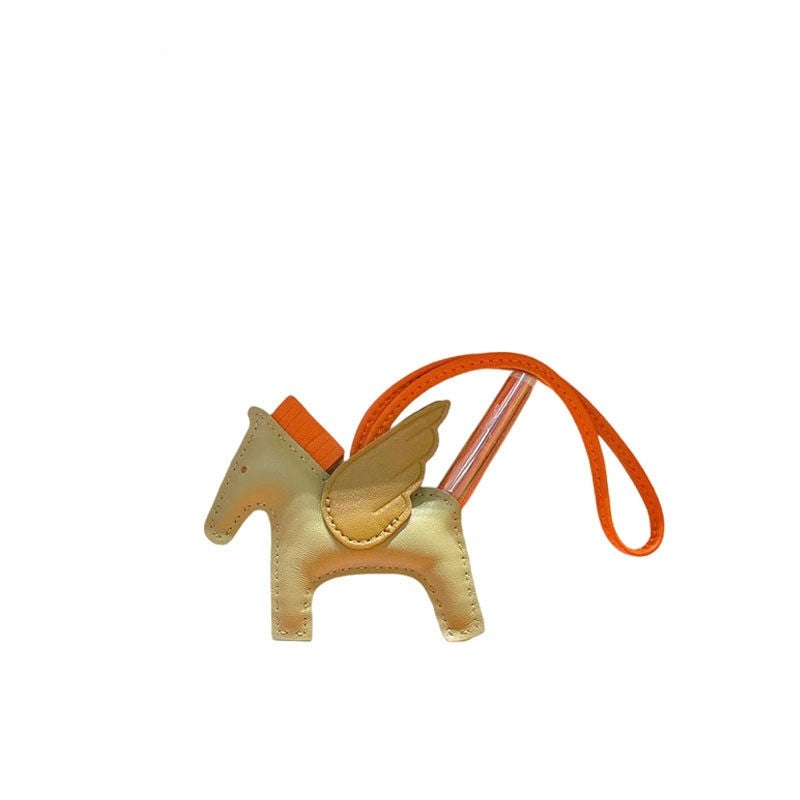 Multicolor Little Flying Horse Leather Bag Charm