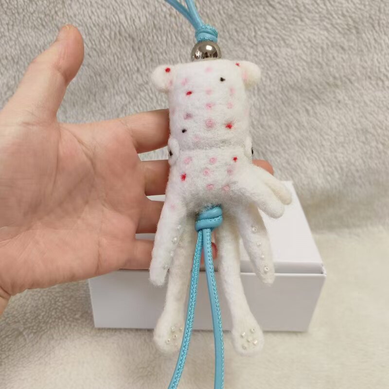 Squid Wool Felt Fluffy Bag Charm