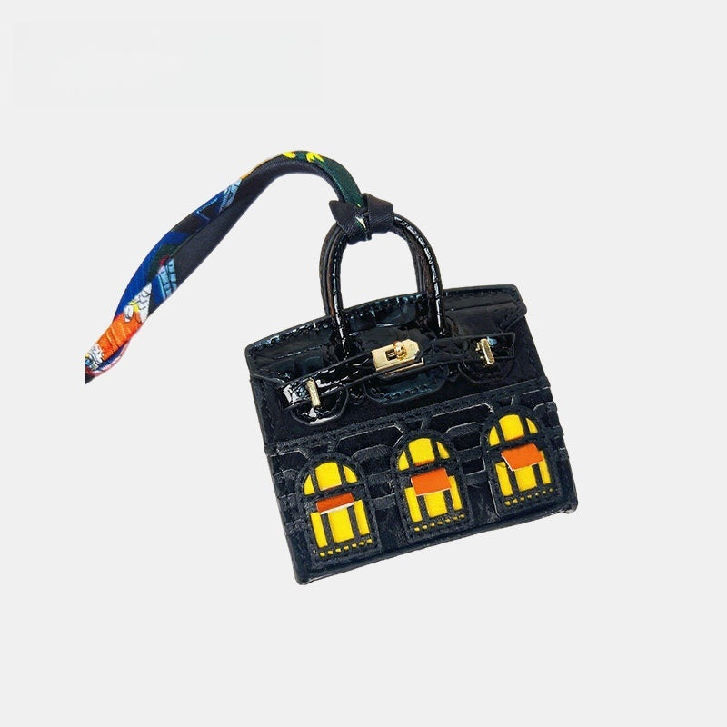 Mini House-shaped Bag Leather Bag Charm