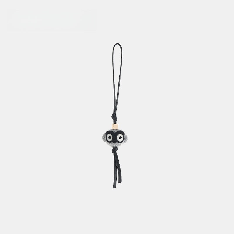Owl Wool Felt Fluffy Bag Charm