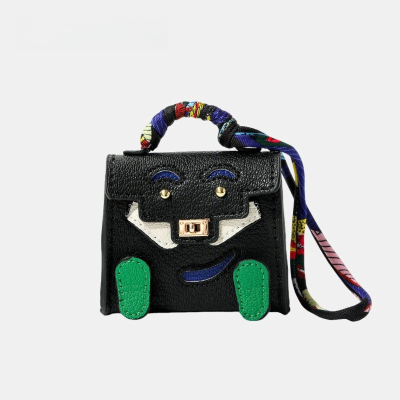 Baby-faced Mini Bag Leather Bag Charm