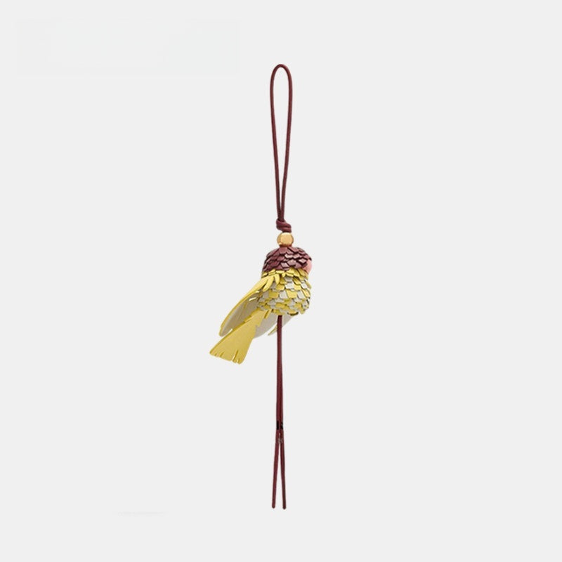 Parrot Leather Bag Charm
