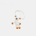 Multicolored Bear Leather Bag Charm