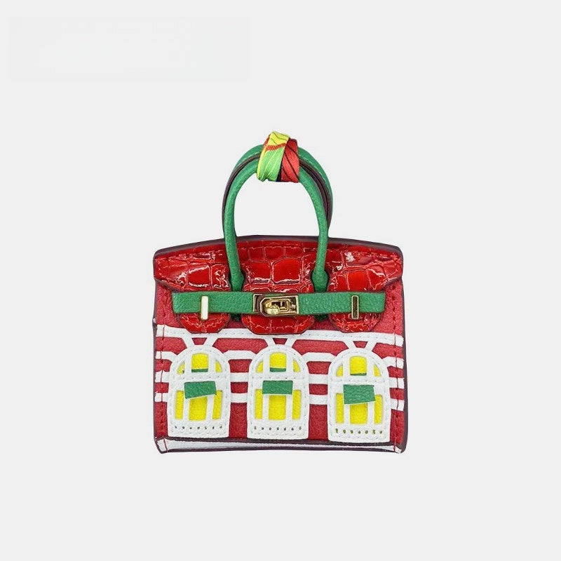 Mini House-shaped Bag Leather Bag Charm