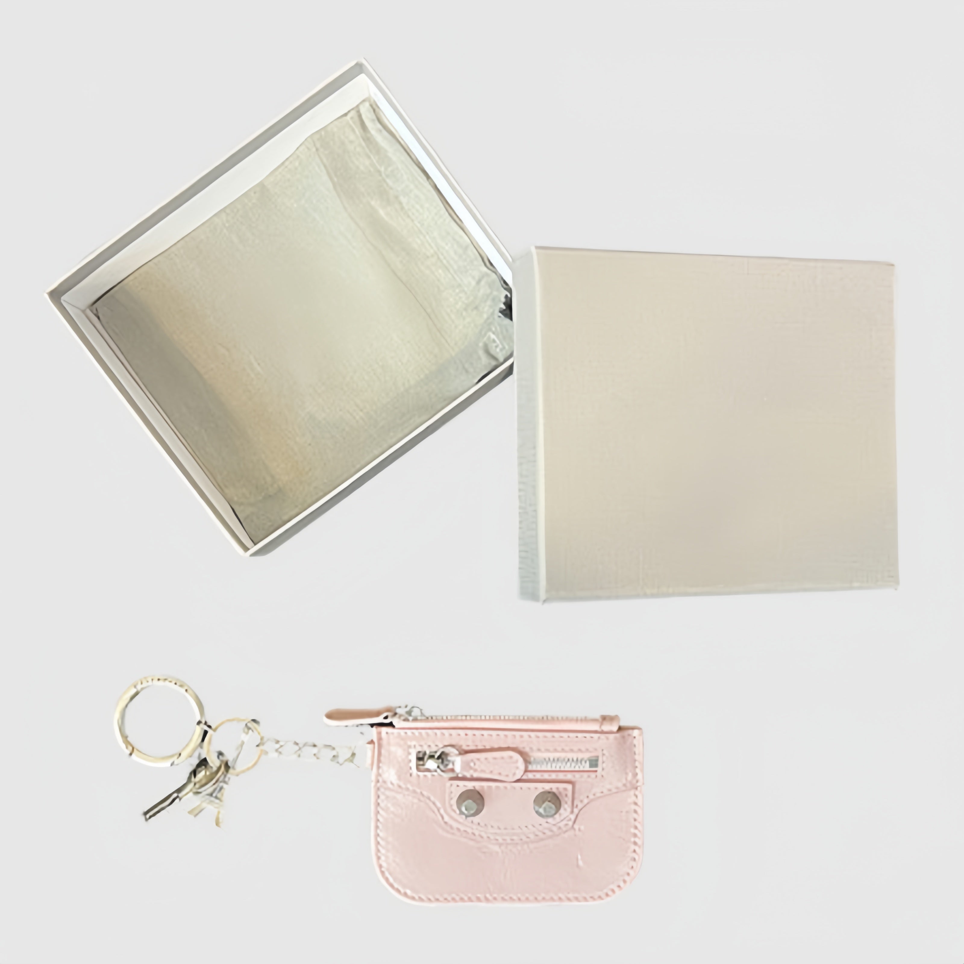 Keychain Handbag Zipper Card Holder Leather Bag Charm