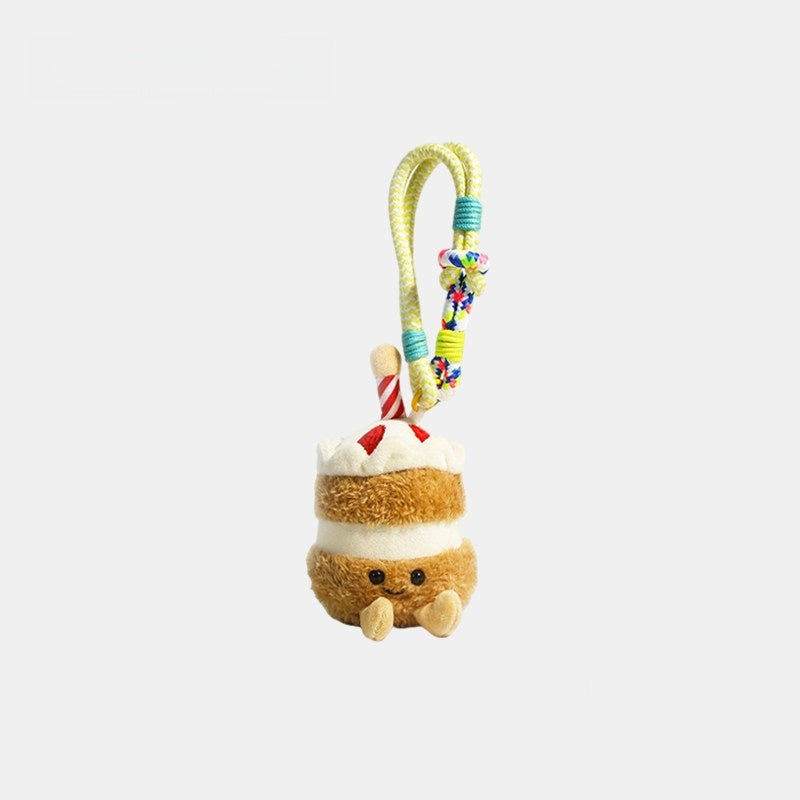 Plush Cake Fluffy Bag Charm