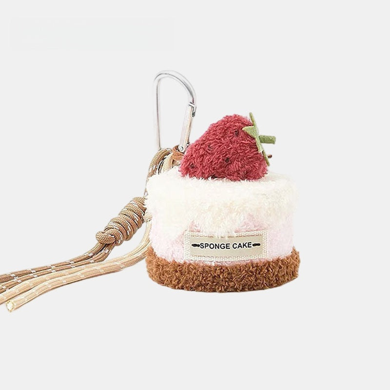 3D Plush Cake Fluffy Bag Charm