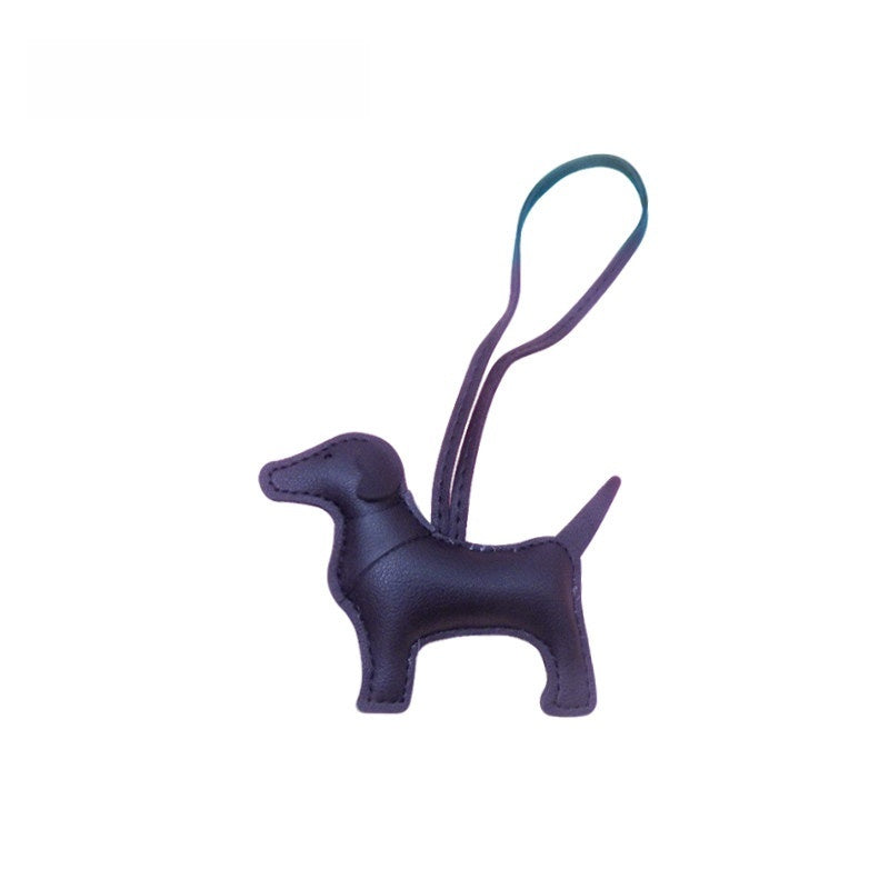 Lucky Chinese Rural Dog Leather Bag Charm