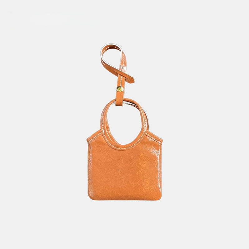 Mini Bucket Bag Leather Bag Charm