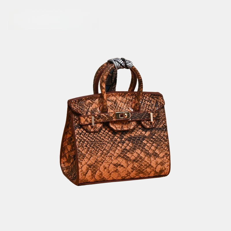 Mini Bag Crocodile Leather Bag Charm