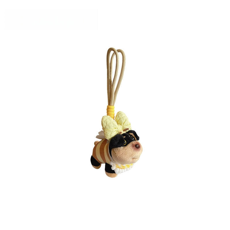 Bee Puppy Fluffy Bag Charm