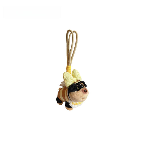 Bee Puppy Fluffy Bag Charm