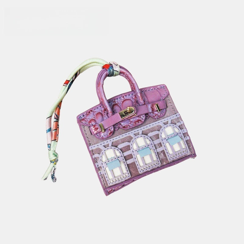 Mini House-shaped Bag Leather Bag Charm